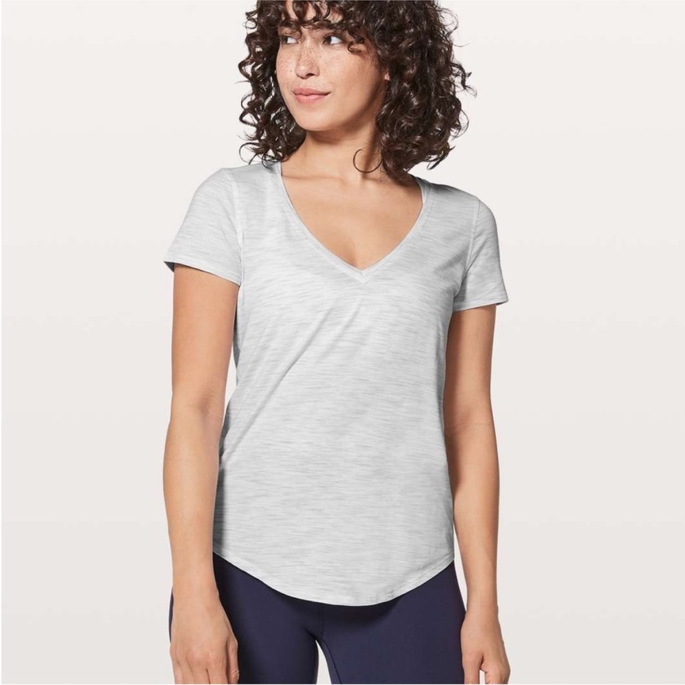 Lululemon Love Tee V (SPACE dye ice grey)